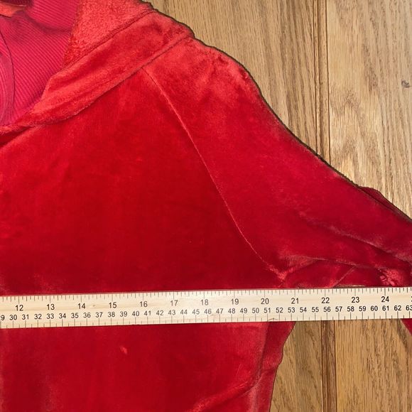 Athleta Size Large Red y2k Coat Mrs. Claus - Picture 15 of 16